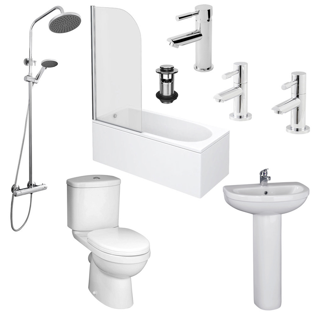 Ivo 1700 Complete Modern Bathroom Package | Victorian Plumbing UK