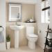 Nuie Ivo Comfort Height Close Coupled Toilet with Soft Close Seat profile small image view 2 