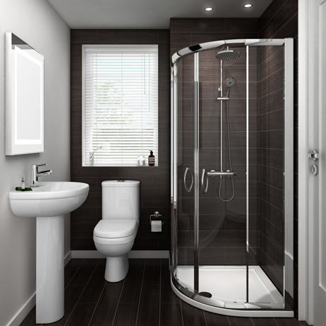 Ivo Suite and Shower Quadrant - En-Suite Set - 2 Size Options