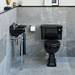 Burlington Jet Black Close Coupled WC with 520mm Lever Cistern profile small image view 2 