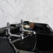Burlington Jet Black Classic 65cm Basin with Classic Pedestal profile small image view 2 