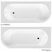 J-Shaped Shower Bath (1700mm with Screen + Curved Panel) profile small image view 4 