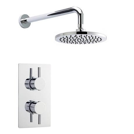Premier - Series F II Twin Concealed Thermostatic Shower Valve with Round Shower Head