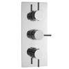Hudson Reed Quest Triple Thermostatic Valve with Round Shower Head + Handset profile small image view 2 