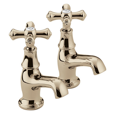 Bristan - Colonial Basin Taps - Gold Plated - K-1/2-G