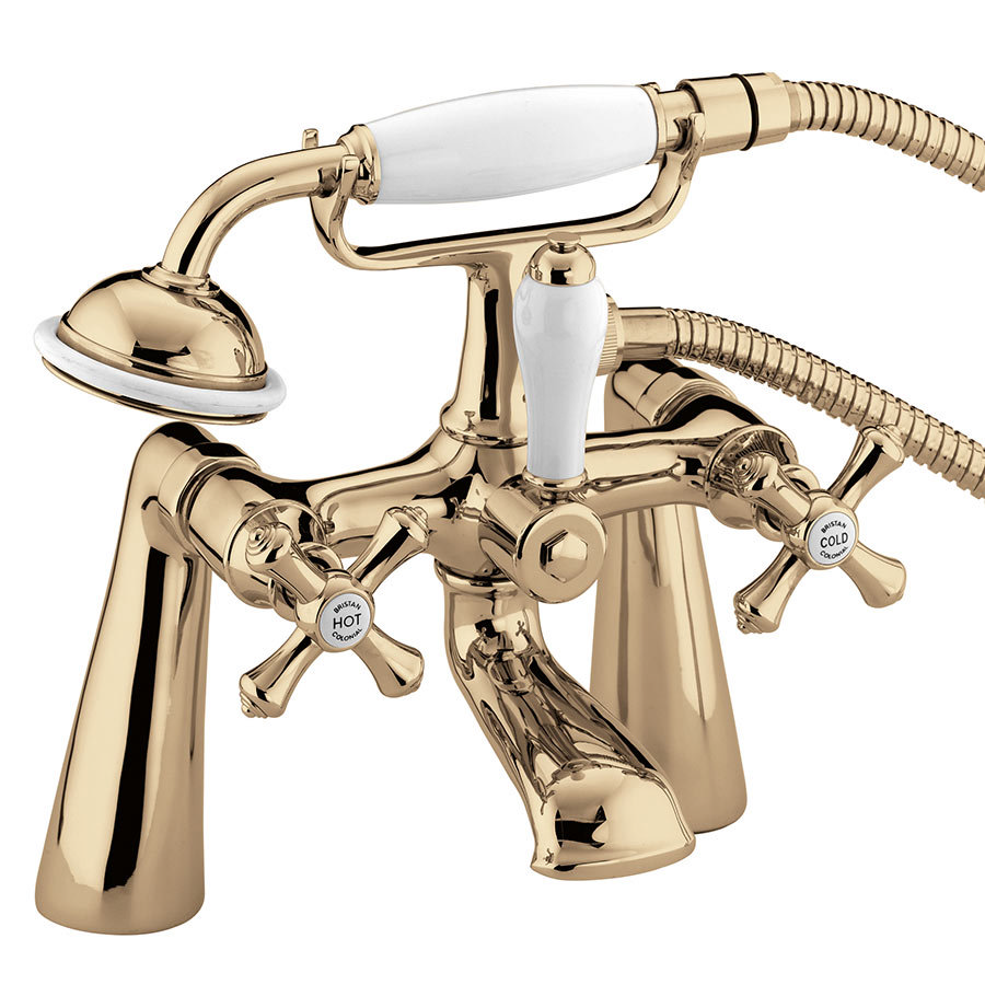 Bristan Colonial Bath Shower Mixer Gold Plated KBSMG at