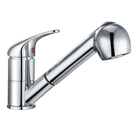 Nuie Eon Mono Kitchen Tap with Pull Out Rinser - Chrome - KA307