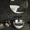 Kai Black Hexagon Wall and Floor Tiles - 258 x 290mm Small Image