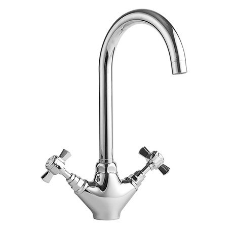 Nuie Traditional Crosshead Mono Sink Mixer - Chrome - KB303