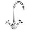 Nuie Traditional Crosshead Mono Sink Mixer - Chrome - KB303 profile small image view 1 