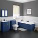 Keswick Blue 600mm Traditional Wall Hung 2 Door Mirror Cabinet profile small image view 2 