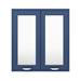 Keswick Blue 600mm Traditional Wall Hung 2 Door Mirror Cabinet profile small image view 3 