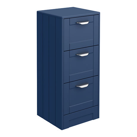 Keswick Blue 350mm Traditional 3 Drawer Storage Unit