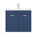 Keswick Blue 620mm Traditional Wall Hung 2 Door Vanity Unit profile small image view 3 