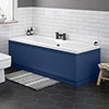 Keswick Blue 1700 x 700 Double Ended Bath inc. Front + End Panels profile small image view 1 