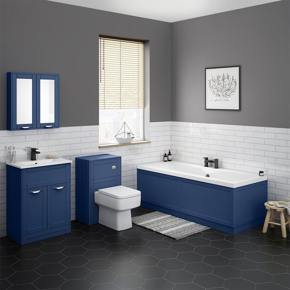 Keswick Blue 700mm Traditional ShakerStyle Bath End Panel Victorian