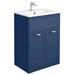 Keswick Blue 620mm Sink Vanity Unit + Toilet Package profile small image view 2 