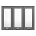 Keswick Grey 900mm Traditional Wall Hung 3 Door Mirror Cabinet profile small image view 3 