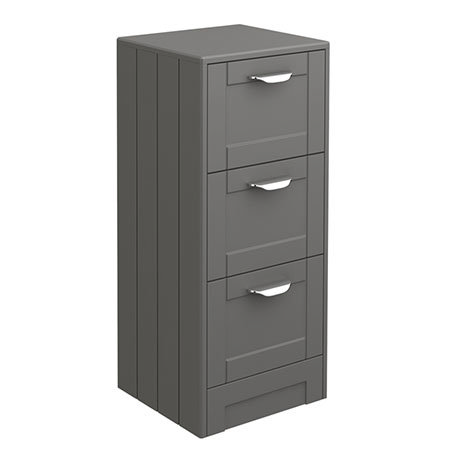 Keswick Grey Traditional 3 Drawer Storage Unit