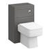 Keswick Grey Wall Hung 2-Door Vanity Unit + Toilet Package profile small image view 4 