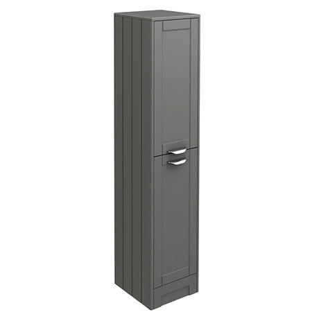 Keswick Grey 1400mm Traditional Floorstanding Tall Storage Unit