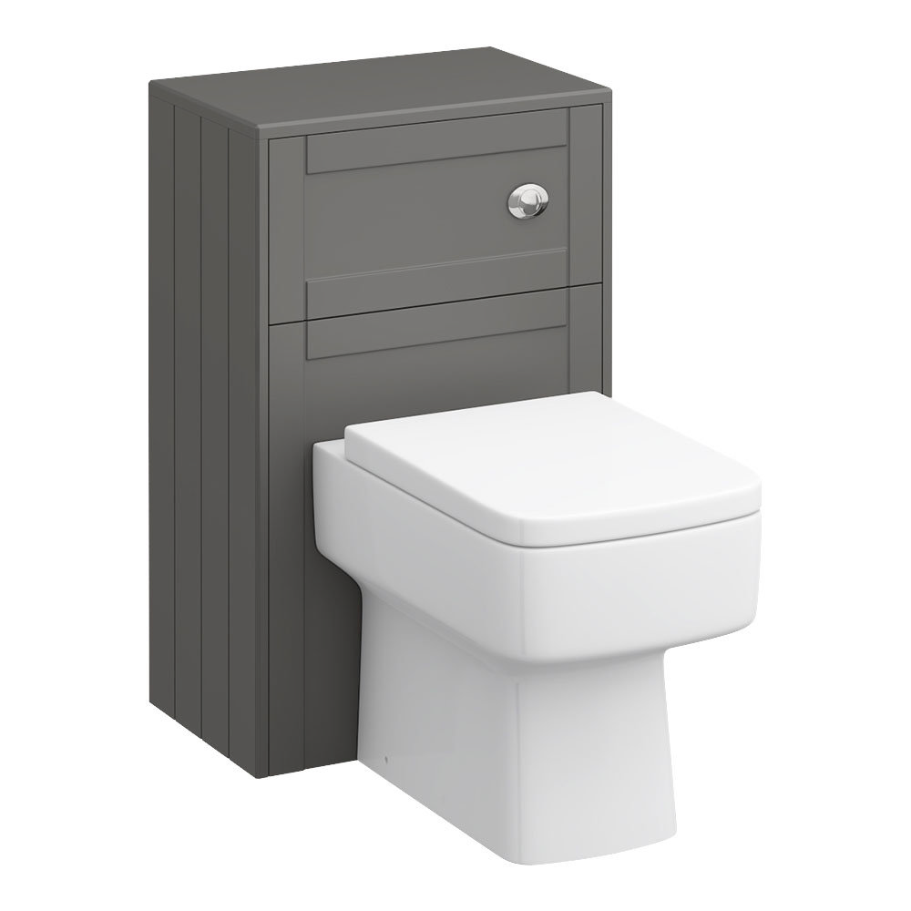 Keswick Grey 500mm Traditional Toilet Unit with Concealed Cistern Victorian Plumbing UK
