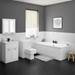 Keswick White 620mm Traditional Floorstanding Vanity Unit profile small image view 3 