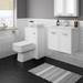 Keswick White 620mm Traditional Wall Hung 2 Door Vanity Unit profile small image view 3 