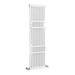 Keswick 1800 x 460 Cast Iron Style Traditional 2 Column White Radiator with Twin Towel Rails profile small image view 3 