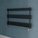 Keswick 1000 x 612 Cast Iron Style Traditional Anthracite Towel Rail profile small image view 2 