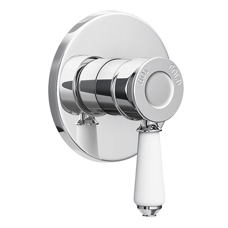 Keswick Round Traditional Chrome Concealed Manual Shower Valve