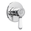 Keswick Round Traditional Chrome Concealed Manual Shower Valve profile small image view 1 