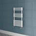 Keswick 500 x 832 Cast Iron Style Traditional White Towel Rail profile small image view 2 