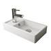Milan W400 x D222mm Natural Oak Effect Compact Wall Hung Basin Unit profile small image view 2 