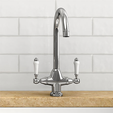 Dual-Lever Traditional Kitchen Tap