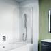 Crosswater 900mm Kai 6 Single Panel Bath Screen - KLBSSC0900 profile small image view 2 