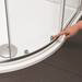 Crosswater 800 x 800mm Kai 6 Quadrant Double Door Shower Enclosure - KLQDS0800 profile small image view 5 