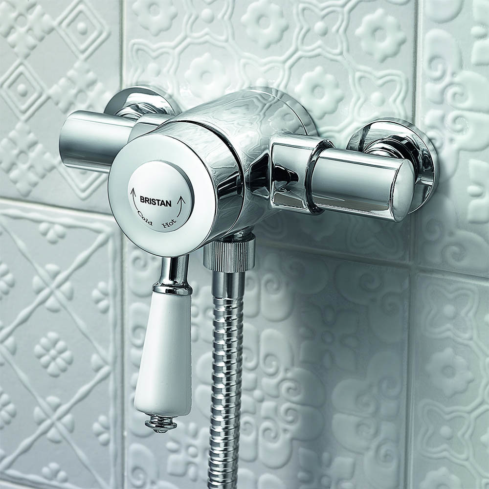 Bristan Colonial2 Thermostatic Surface Mounted Shower Valve w/ Adjustable Riser at Victorian