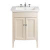 Heritage - Caversham Freestanding Blenheim Vanity Unit with Chrome Handles & 3TH Basin - Oyster profile small image view 1 