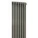 Keswick 1800 x 372mm Raw Metal (Lacquered) 2 Column Radiator profile small image view 2 