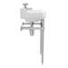 Keswick Traditional 500mm Basin & Chrome Wash Stand profile small image view 5 