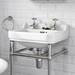Keswick Traditional 560mm Basin & Chrome Wash Stand profile small image view 4 