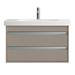 Duravit Ketho 800mm 2-Drawer Wall Mounted Vanity Unit with D-Code Basin - Basalt Matt profile small image view 2 