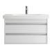 Duravit Ketho 800mm 2-Drawer Wall Mounted Vanity Unit with D-Code Basin - White Matt profile small image view 2 