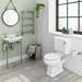 Keswick Traditional 515mm Cloakroom Basin 2TH & Chrome Wash Stand profile small image view 5 