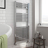 Cube Heated Towel Rail - Chrome (500 x 1200mm) profile small image view 1 