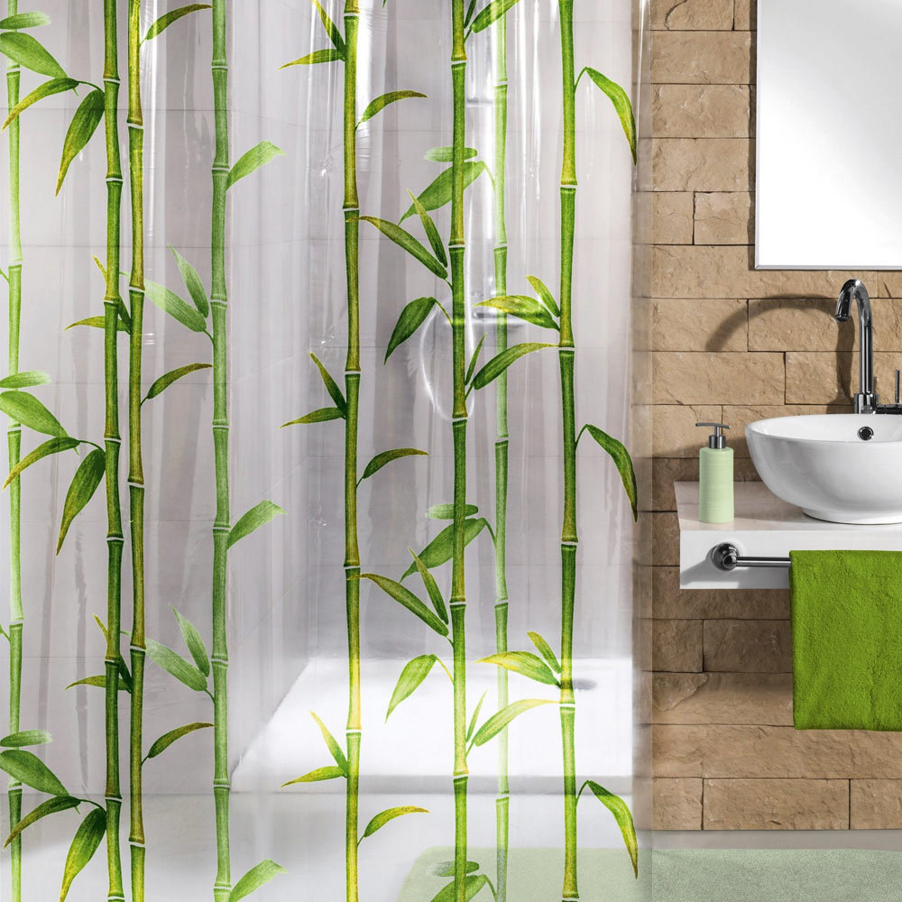 Kleine Wolke Bambu Peva Shower, Shower Curtain Made From Bamboo