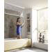Kleine Wolke - Vinyl Grey Squares Shower Roller Blind W1340 x H2400mm (Parts A+B) profile small image view 2 