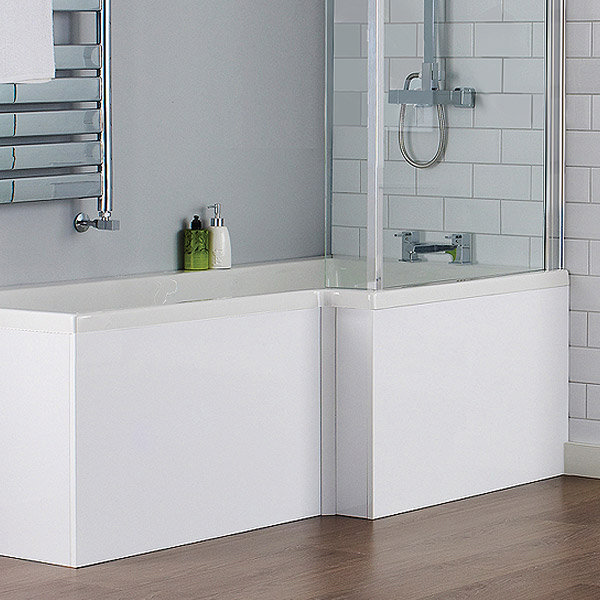 Milan Square 1700mm Shower Bath With Screen + MDF Panel Online