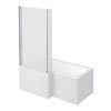 Milan Shower Bath - 1500mm L Shaped with Screen + Panel profile small image view 1 